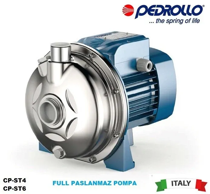 Pedrollo CPm 170 - ST4 1.5 Hp 220V Full Paslanmaz Tek Kademeli Pompa