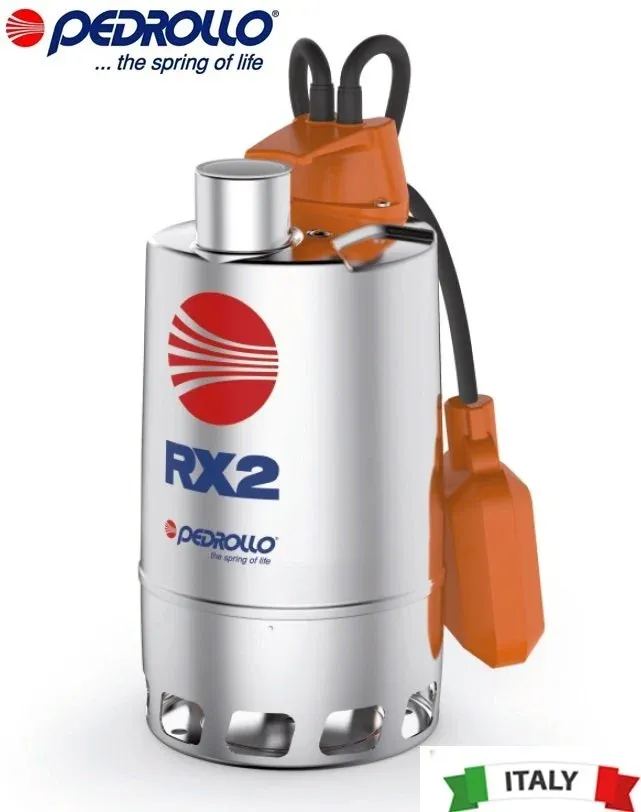 Pedrollo RXm 5/40 1.5Hp 220V Paslanmaz Drenaj Dalgıç Pompa (RX-VORTEX SERİ)
