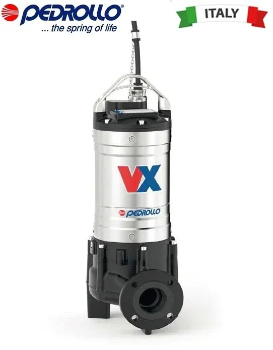 Pedrollo VX 55/65 5.5Hp 380V Epoksi Döküm Gövdeli Foseptik Atık Su Dalgıç Pompa