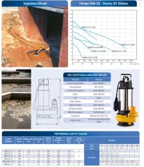 Alarko Diamond Wsd 25-17 Kirli Ve Atık Pis Su Foseptik Dalgıç Pompası (1.5 Hp - 220 Volt)