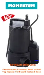 Momentum PKS-400GW 400W-220V Plastik Gövdeli Gizli Flatörlü Temiz Su Drenaj Dalgıç Pompa (Sıfırdan Emişli)