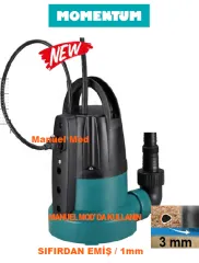 Momentum PKS-400SW 400W-220V Plastik Gövdeli Gizli Flatörlü Temiz Su Drenaj Dalgıç Pompa (Sıfırdan Emişli)