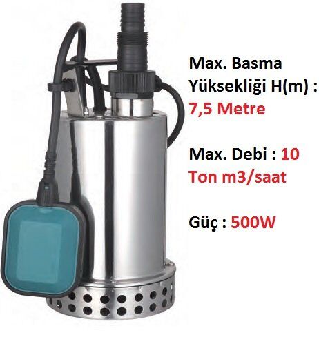 MOMENTUM PKS-550S 0,55hp 220v Paslanmaz Gövdeli Dalgıç Pompa