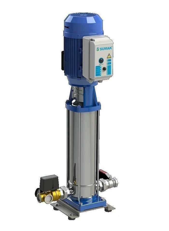 Sumak SHTP8 A 400/12 Tek Pom. Paslanmaz Hidrofor 4 HP 13 Kat 24 Daire - 380V