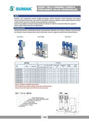 Sumak SHTP16 B 750/14 İki Pom. Paslanmaz Hidrofor 2x7.5 HP 22 Kat 96 Daire - 380V