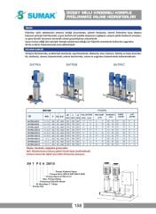 Sumak SHTP16 C 550/10 Üç Pom. Paslanmaz Hidrofor 3x5.5 HP 15 Kat 144 Daire - 380V