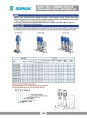 Sumak SHTP16 C 550/10 Üç Pom. Paslanmaz Hidrofor 3x5.5 HP 15 Kat 144 Daire - 380V