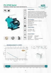 Kaysu PS-370A Mini Hidrofor 1 Kat 1 Daire 0.5 HP