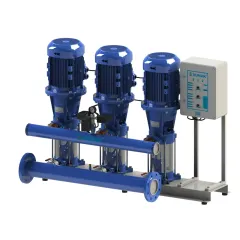 Sumak SHT 24 C 1000/7 Düşey Milli Kademeli Üç Pompalı Hidrofor 12 kat 240 daire