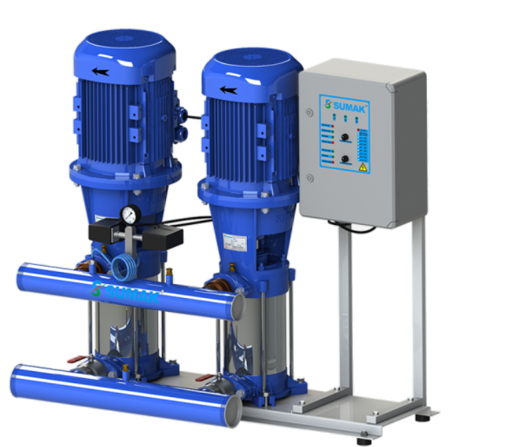 Sumak SHT34B1000/5 İki Pom. Hidrofor 2x10 HP 11 Kat 256 Daire - 380V