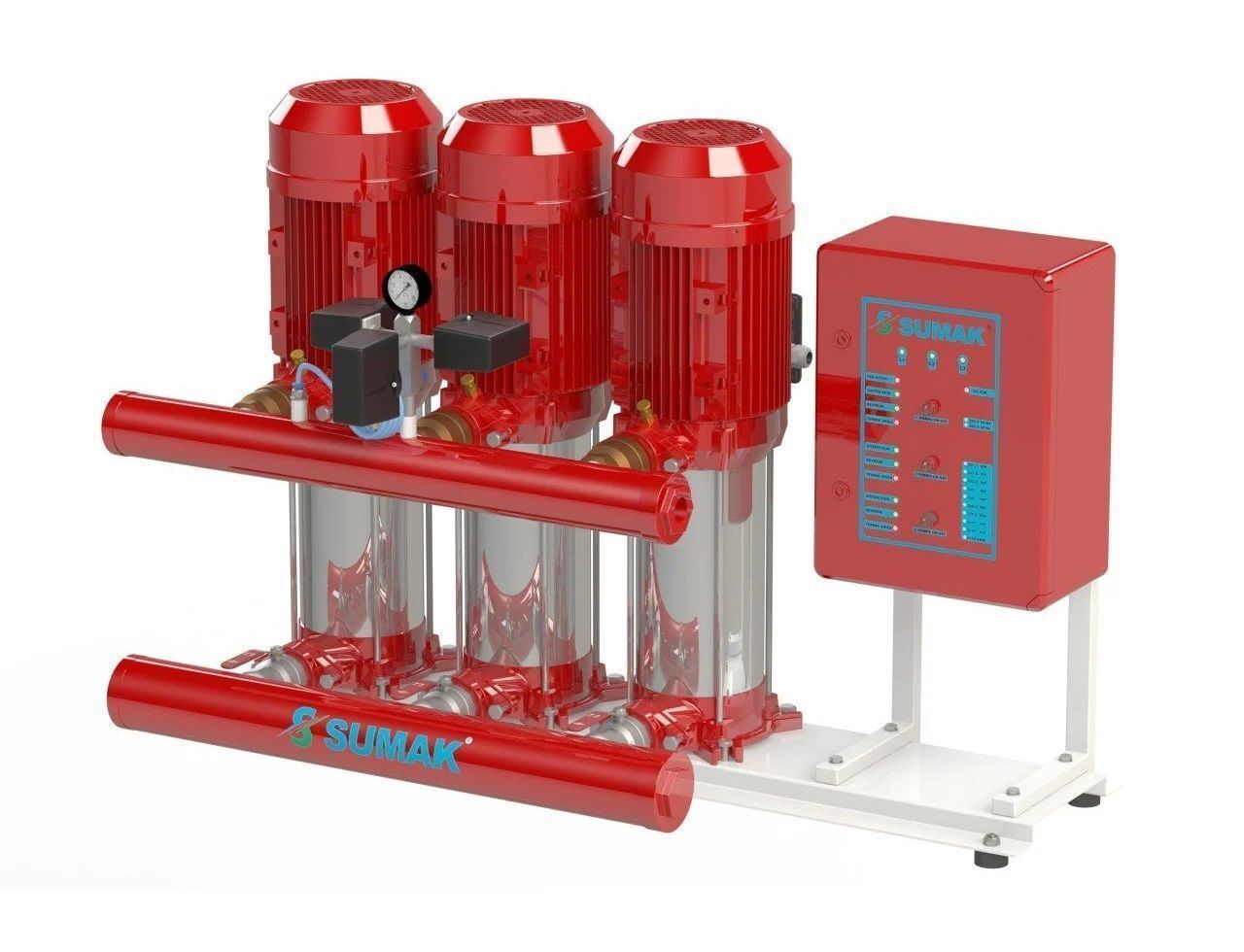 Sumak SHT 12 C 400/7 EEEY Üç Pom. Yangın Hidroforu 3x4 HP 380V