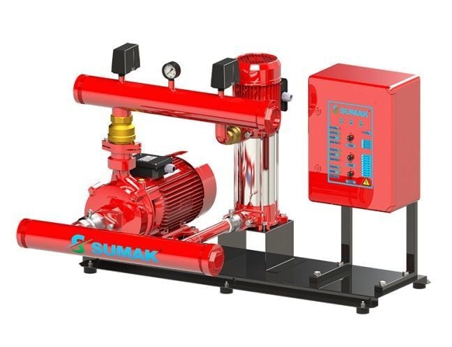 Sumak SMKT 750/2 EJY İki Pom. Yangın Hidroforu 1x7.5 HP 1x1.8 HP 380V