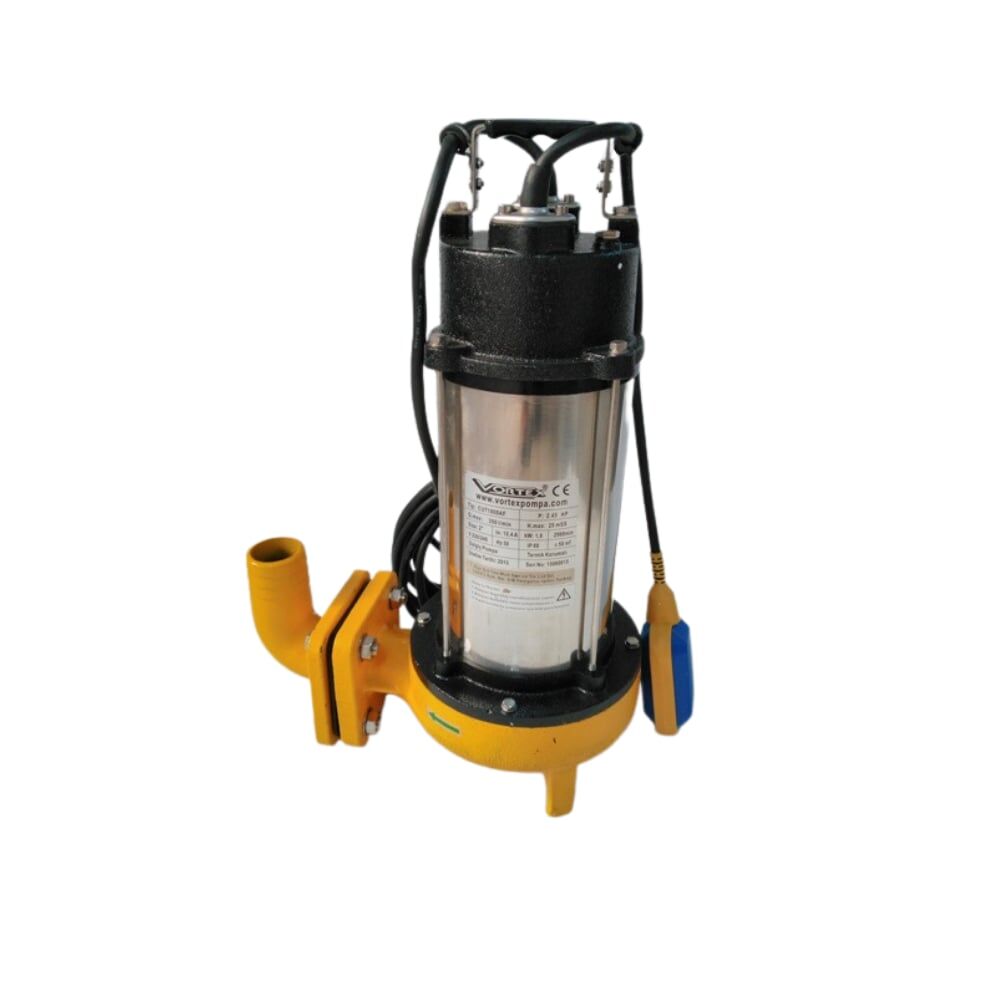 Vortex CUT 1500 AF M-T - 2 HP - 16 m³/h - 15 mSS Foseptik Dalgıç Pompa