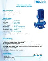 Norm NLL 100/160 1.5 kW 380V Tek Kademeli İnline Tip Kuru Rotorlu Salyangoz Gövdeli Santrifüj Pompa (1450 d/dk)