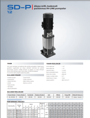 Star Pompa SD-P 12/7 T 2,2 KW 380V IN-LINE Paslanmaz Çark+Difüzörlü Döküm Gövdeli Pompa