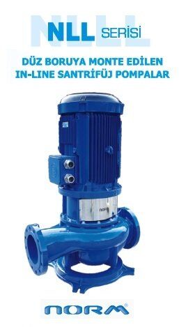 Norm NLL 125/250 5.5 kW 380V Tek Kademeli İnline Tip Kuru Rotorlu Salyangoz Gövdeli Santrifüj Pompa (1450 d/dk)