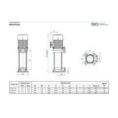 Star Pompa SD 80/8 M 1,1 KW 220 V Düşey Milli Çok Kademeli Pompa