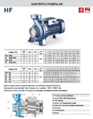 Pedrollo HF 8A 5.5Hp 380V Tek Fanlı Santrifüj Pompa
