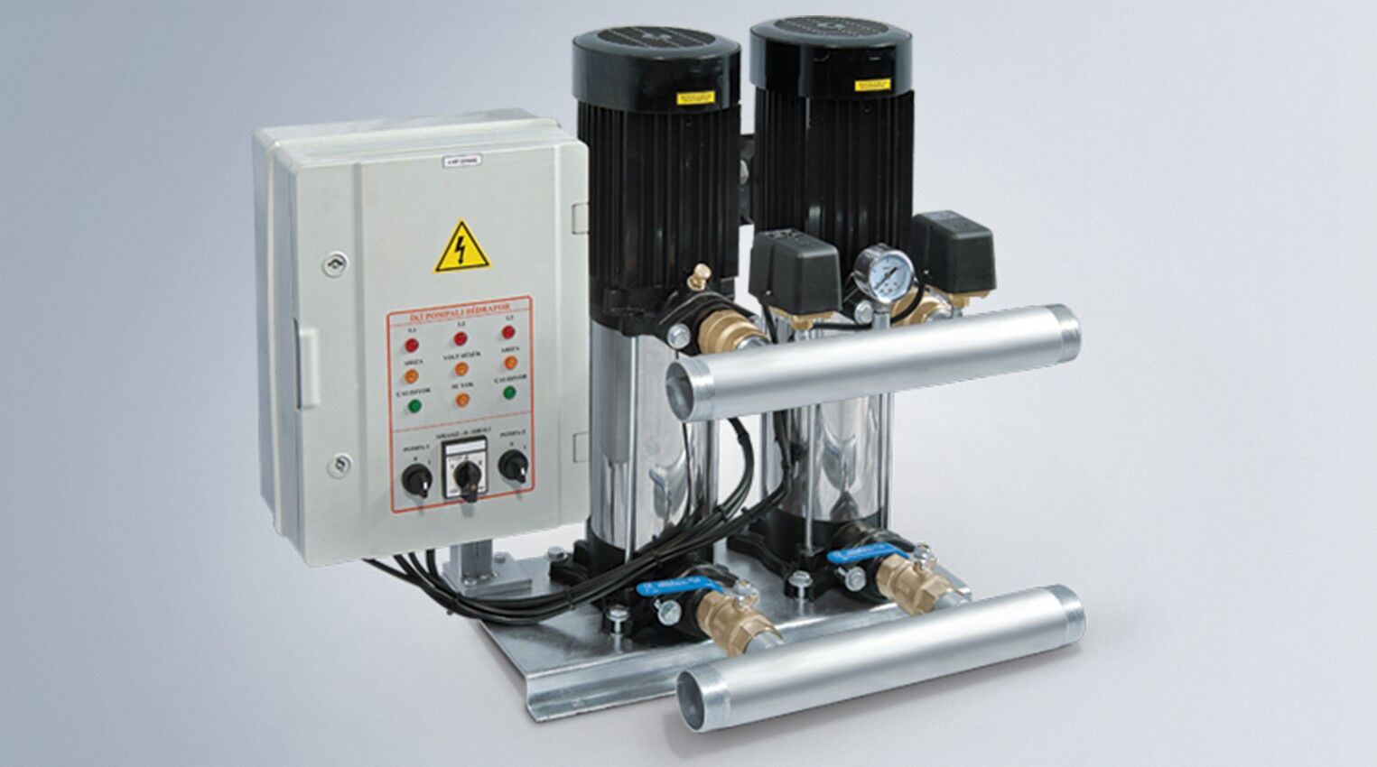 Star Pompa 2 SD 100/9 T 7,5 KW 380 V Çift Pompalı Düşey Tip Paket Hidrofor (35 kat-120 daire)
