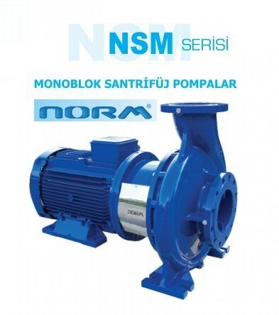 Norm NSM 50/160 0.75 kW 380V Tek Kademeli Salyangoz Gövdeli Monoblok Santrifüj Pompa (1450 d/dk)
