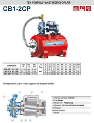 Pedrollo HYDROFRESH 5CRm 80 - Y-50LT 1Hp 220V Tanklı Paket Hidrofor