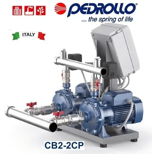 Pedrollo CB2-2CPm 25/14A 2X2Hp 220V İki Pompalı Paket Hidrofor