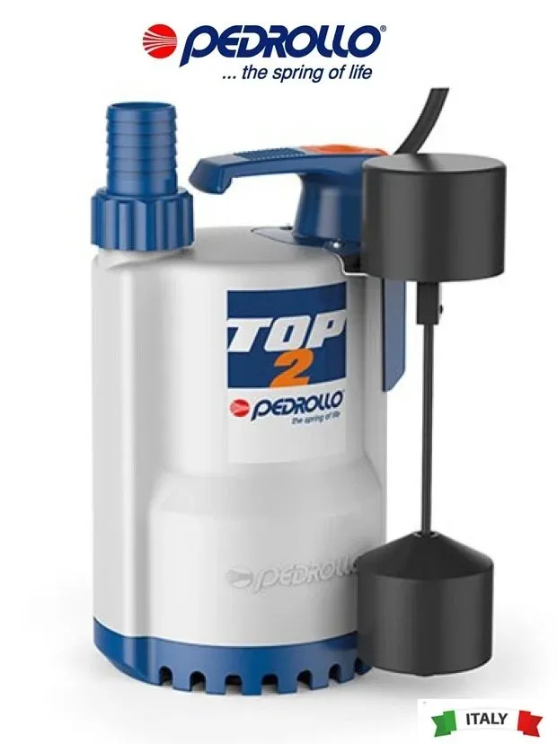 PEDROLLO TOP 3 GM 220V 0.7HP Gizli Flatörlü Plastik Gövdeli Drenaj Dalgıç Pompa
