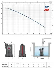 Pedrollo TOP MULTI-AD 0.5Hp 220V Drenaj Dalgıç Pompa