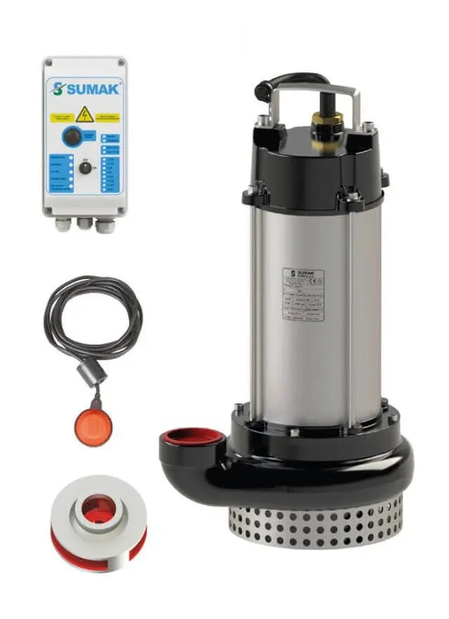 Sumak SDT 40/2-Y Az Kirli Drenaj Dalgıç Pompa 4 HP 380V