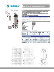 Sumak SDF 20/2 İnox Az Kirli Paslanmaz Drenaj Dalgıç Pompa 2.2 HP 220V