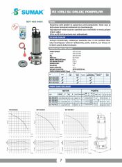Sumak SDT 30/2 İnox Az Kirli Paslanmaz Drenaj Dalgıç Pompa 3 HP 380V