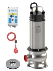 Sumak SDT 30/2 İnox Az Kirli Paslanmaz Drenaj Dalgıç Pompa 3 HP 380V