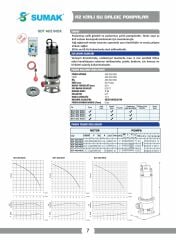 Sumak SDT 40/2 İnox Az Kirli Paslanmaz Drenaj Dalgıç Pompa 4 HP 380V