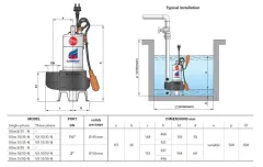 PEDROLLO VXm 15/35-N 220V 1.5HP Paslanmaz Gövdeli Foseptik Dalgıç Pompa