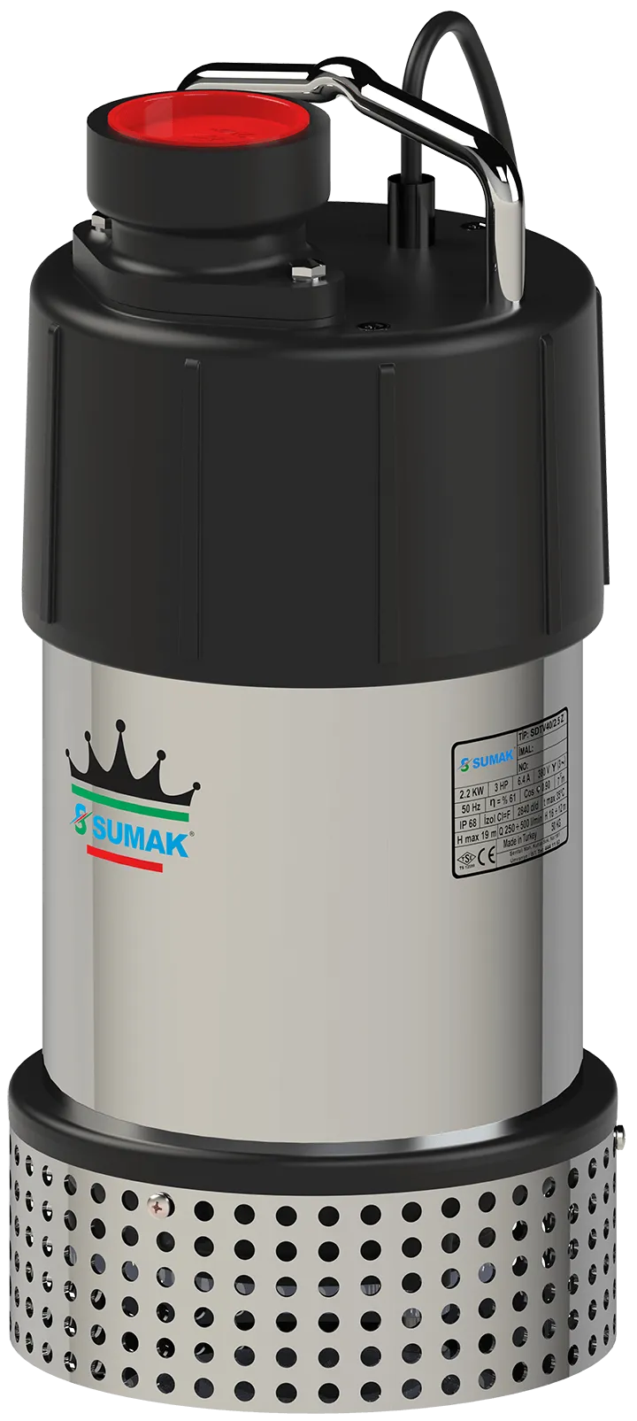 Sumak SDTV 30/2.5 Z Gömlek Soğutmalı Dalgıç Pompa Trifaze 380V 3 Hp