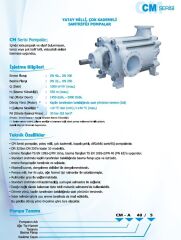 Norm CM 50/5 5.5 kW 380V Yatay Milli Çok Kademeli Santrifüj Pompa (1450 d/dk)