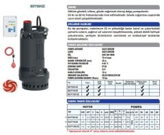 Sumak SDT 100/3Z Döküm Gövdeli Soğutmalı Drenaj Pompası 10 HP