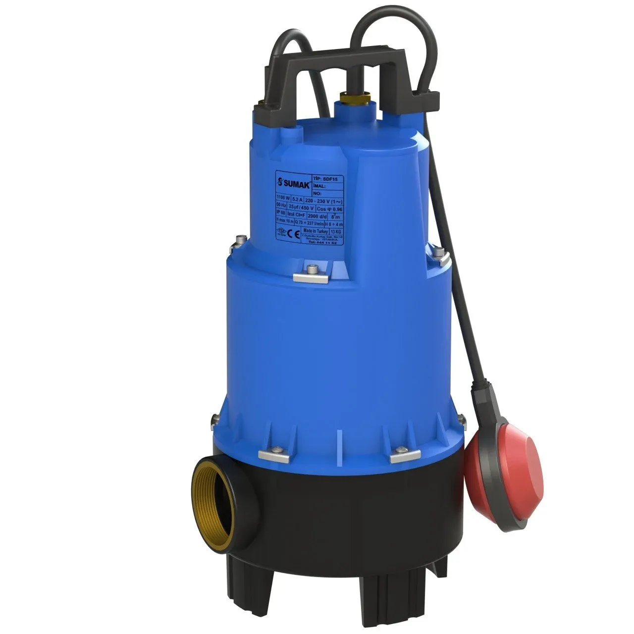 Sumak SDF18 Plastik Gövdeli Foseptik Pompası 1.8 HP