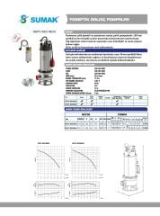 Sumak SDFV 30/2 İnox Paslanmaz Foseptik Dalgıç Pompa 3 HP 220V