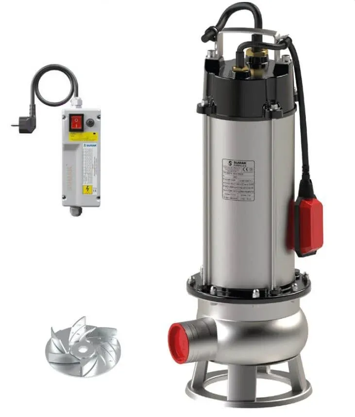 Sumak SDFV 30/2 İnox Paslanmaz Foseptik Dalgıç Pompa 3 HP 220V