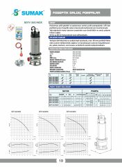 Sumak SDTV 20/2 İnox Paslanmaz Foseptik Dalgıç Pompa 2.2 HP 380V