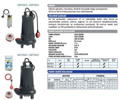 Sumak SDF 20/3 Foseptik Pompası 2.2 HP 220V