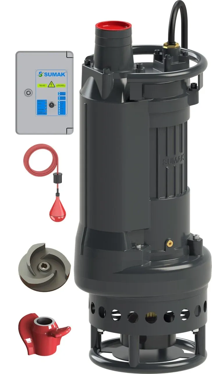 Sumak SDT 50/3 C Karıştırıcılı Çamur Suyu Dalgıç Pompa Trifaze (380V) 5.5HP