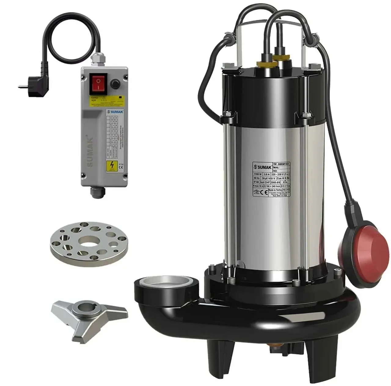 Sumak SBRM 19/2 Bıçaklı Foseptik Pompası 1.8 HP
