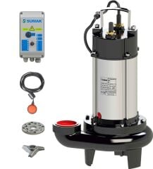 Sumak SBRT 15/2 Bıçaklı Foseptik Dalgıç Pompa Trifaze (380V) 1.5 HP