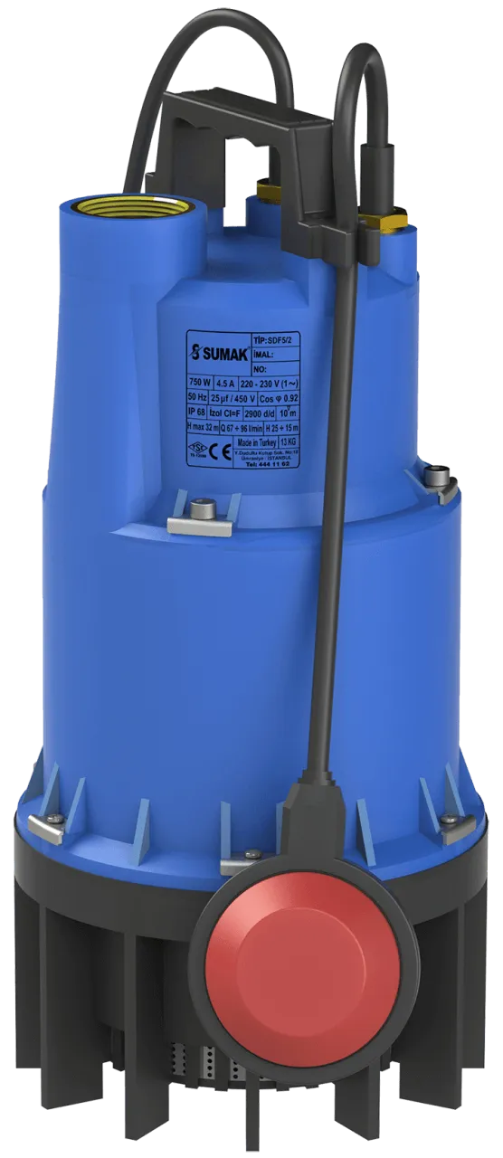 Sumak SDF 5/2 Temiz Su Dalgıç Pompa Monofaze (220V) 1 Hp
