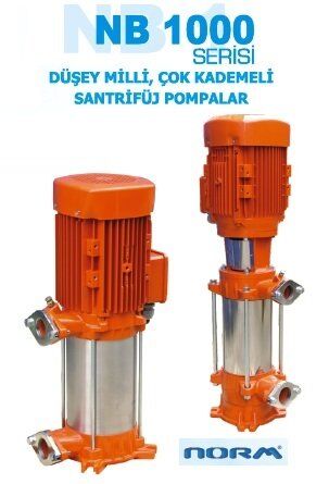 Norm NB 1205 T 1.5 kW 380V Düşey Milli Çok Kademeli Santrifüj Pompa