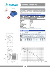 Sumak SMT 100-A Açık Çarklı Santrifüj Pompa Trifaze (380V) 1HP