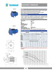 Sumak SMT 180 Santrifüj Pompa Trifaze (380V) 1.8HP