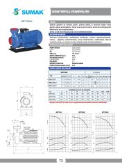 Sumak SMT 1000/4 Santrifüj Pompa Trifaze (380V) 10HP